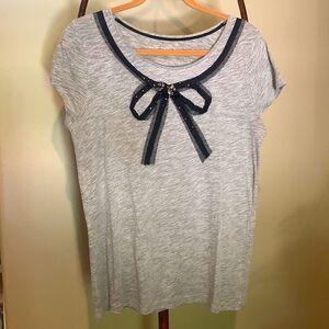 LOFT Jeweled Bow M Tee